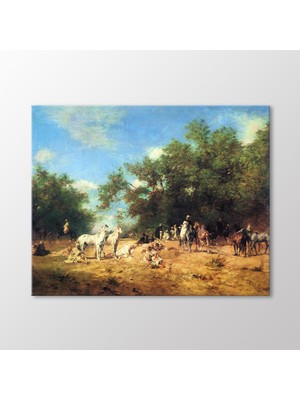Arty Tablo Arap Atlılarının Orman Molası Tablo