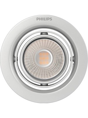 Philips Pomeron  5W 827 2700K Sarı Işık Rengi  Gömme Spot Gümüş