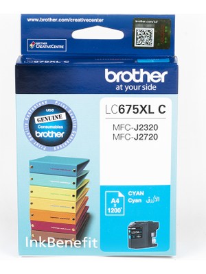 BROTHER LC675XLC Mavi Mürekkep Kartuş (1200 Sayfa)
