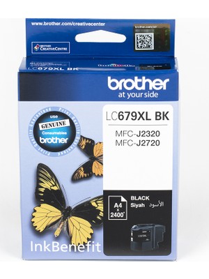 Brother LC679XLBK Siyah Mürekkep Kartuş (2400 Sayfa)