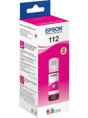 EPSON 112 Kırmızı Mürekkep Şişesi 70 ml L11160/L15150/L15160/L6550/L6570/ L6580 (C13T06C34A) Magenta