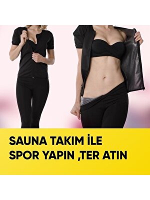 Dr. Cornell Termal Sauna Fermuarlı Kısa Kollu Takım Sweat Sweet Sauna Pro Extra Terletici Özellikli