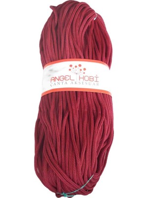 Angel Çanta Akssesuar Polyester Rulo Makrome Bordo 5mm