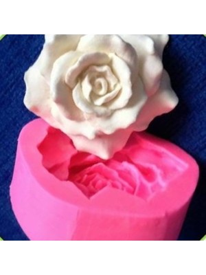 Morlalem Gül Çiçek 7,5cm Silikon Kalıp K-012 Mum Kokulu Taş Sabun Reçine Polyester Alçı Mum Kalıbı