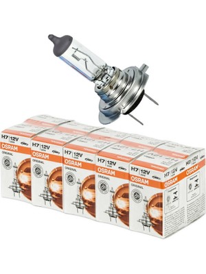 Osram 10 Adet Osram 64210 H7 Far Ampulü 12 volt 55 Watt Made In Germany