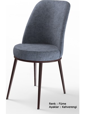 Canisa Concept Dexa Serisi Sandalye, Mutfak&yemek Sandalyesi, 4 Adet Sandalye Ayaklar Kahverengi