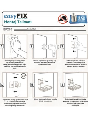 Teknotel Yapışkanlı Sabunluk EF265 Beyaz