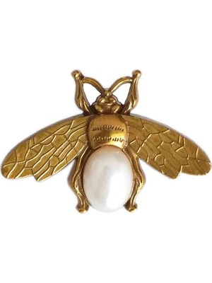 Angel Çanta Aksesuar Arılı Süs No:2 5x3.5 cm Kancalı Altın Renkli Şık Tasarım