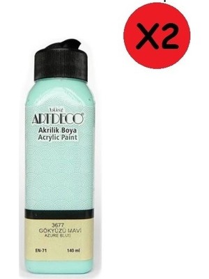 Artdeco Akrilik Boya 140 ml Gökyüzü Mavi Y070R3677 2 Adet