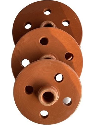 Bitki Fidanım Toprak Sarma Taşı 18-20-22 cm (Delikli Kapak) 3 Lü Set