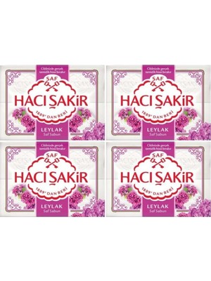 Hacı Şakir Leylak Saf Sabun 600 gr x 4 Adet Cildinize Gerçek Temizlik Hissi Verir