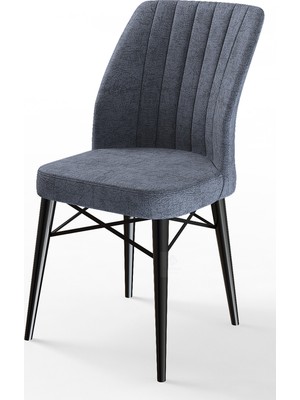 Canisa Concept Flex Serisi Gürgen Ayaklı 4 Adet Sandalye / Siyah Gürgen Ayaklı