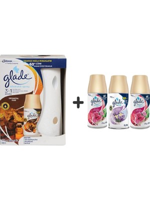 Glade Otomatik Sprey x Oryantal Oud x Meyve & Çiçek Buketi x Lavanta Ferahlığı x Meyve & Çiçek Buketi= 3 'lü 269 ml