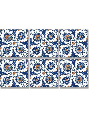 Tink Kendinden Yapışkanlı Çini Desenli Pvc Karo 20X20 cm 6'lı Paket