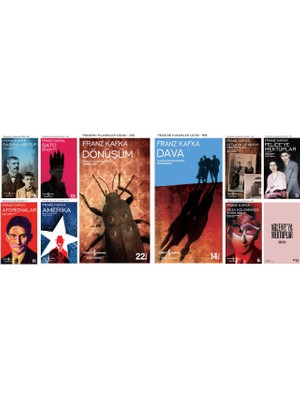 Modern Klasikler Dizisi : Dönüşüm -  Dava -  Babaya Mektup -  Şato -  Aforizmalar -  Amerika -  Ottla'ya ve Aileye Mektuplar -  Felice'ye Mektuplar -  Milena'ya Mektuplar - Franz Kafka - 10 Kitap