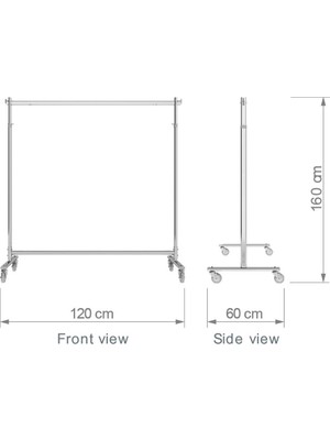 Manken İstanbul Yüksek Kalite Krom Kaplama Metal Orta Stand