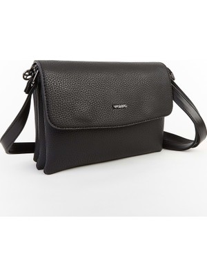 Siyah Nas Bag 985 Omuz Çantası Suni Deri 5 Gözlü Casual Günlük Kullanım İçin Tasarlandı