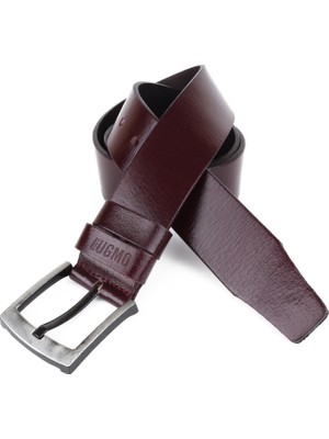 Lugmo Deri Erkek Kemer Bordo 4,5 cm Lugmo