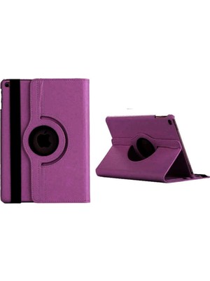 Gogo Samsung Ipad 10.2" 7. Nesil' Kılıf 360°DÖNEBILEN Deri Leather New Style Cover Case Mor