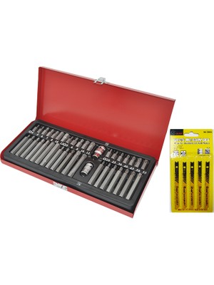 Makro Yapı 40 Parça Bits Otomotiv Power Set Lokma ve Soma Dekupaj Ucu 5 Li