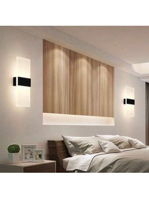 Vonalight Modern Dekoratif LED Duvar Aplik Pleksiglas 3000K (Günışığı) Sarı Işık (1ADET)