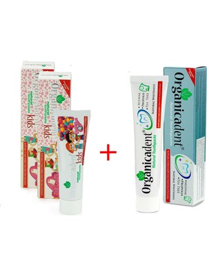 Organicadent 2 Doğal Çocuk + 1 Doğal Diş Macunu 3'lü Paket