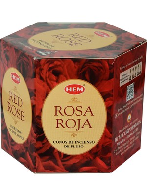 Hem Tütsü Kırmızı Gül Kokulu 40 Konik Tütsü - Red Rose