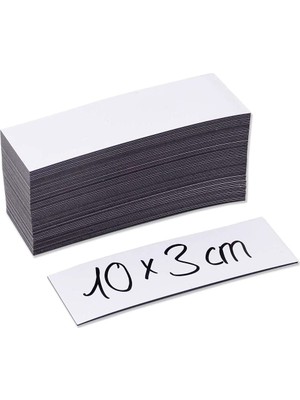 DirektAl Şerit Magnet Mıknatıs Etiket Yaz Sil 3 x 10 cm 50 Adet