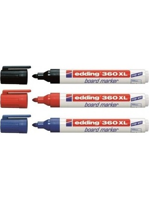 Edding Tahta Kalemi Doldurulabilir 360XL Siyah - Kırmızı - Mavi 3'lü