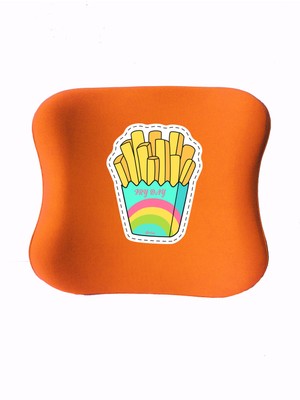 Officeküp Uzaktan Eğitim Çocuk Çalışma Masası Sandalyesi Visco Bel Yastığı- Turuncu Frys