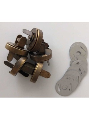 Angel Çanta Aksesuar Mıknatıslı Çıtçıt Antik Renk 5'li Paket Kadınlar İçin Özel