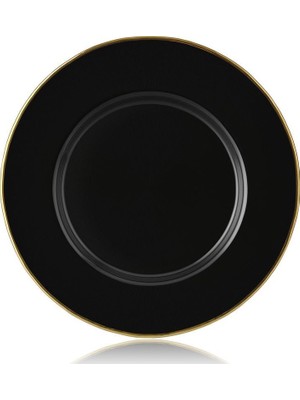 Zm Decor Cam Siyah Supla Altın Kenar