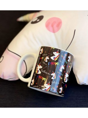 Giftmoda Unicorn Tasarımlı Kupa ve Yastık Set