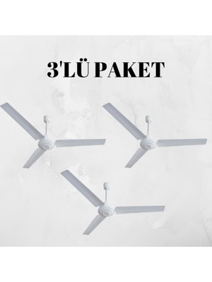 Kaşkar Taflan 3 Kanat Metal Tavan Vantilatörü K56005 3 ADET