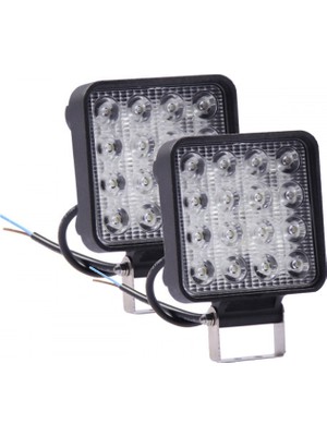 Hilal Shops 16 LED Lamba Off-Road Atv Iş Makinası Çalışma Lambası x 2 Adet