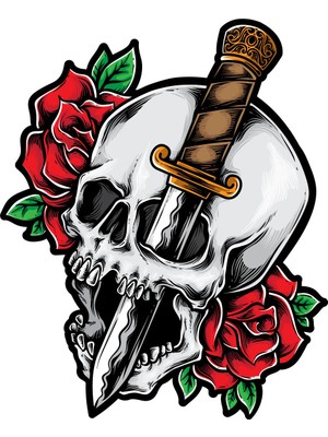 Sticker Fabrikası Kurukafa Kuru Kafa Kurukafa Sticker 00505