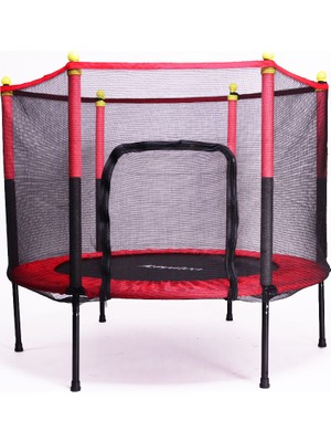 Leyaton Fileli Büyük Boy Trambolin 140 cm (55 Inç) Çap Kırmızı