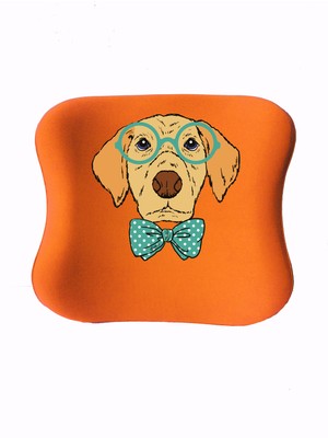 Officeküp Uzaktan Eğitim Çocuk Çalışma Masası Sandalyesi Visco  Bel Yastığı - Turuncu Köpek