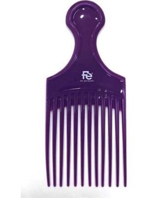 Fe Afro Saç Tarağı 211 Mor Renkli Plastik Malzeme ile Kolay Kullanım Sağlar