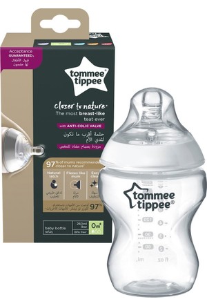 Tommee tippee close to nature biberon chouette gris 0m+ 260ml