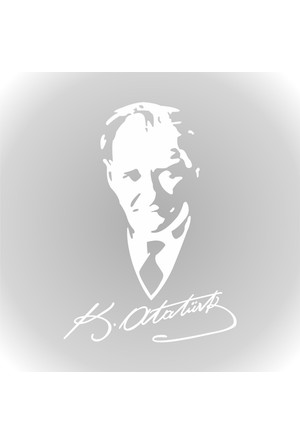 Kiwistar - Autoaufkleber - Mustafa Kemal Atatürk - Gold - 50x16cm