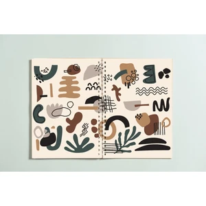 Paytak Moda Karışık Tasarımlı Spiral A5 96 Yaprak Çizgisiz Defter PYTKDT0164