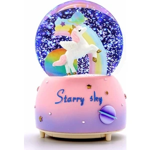Kanguru Sepeti Unicorn Işıklı Müzikli Kar Motorlu Kar Küresi Büyük Boy