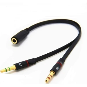 Kulaklık Mikrofon Ayırıcı Kablo Y Splitter Kablo 2 x 3.5 mm