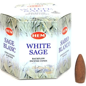Dünyadan Hediyeler Beyaz Adaçayı Geri Akış Şelale Tütsü Konileri 40 Adet White Sage