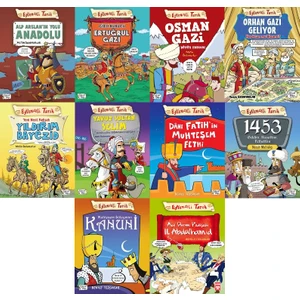 Eğlenceli Tarih Osmanlı Padişahları 10 Kitap Set (Alp Arslan-Ertuğrul Gazi-Osman Gazi-Orhan Gazi-Yıldırım Bayezid-Yavuz Sultan Selim-Fatih Sultan Mehmet-Kanuni-2. Abdülhamid)