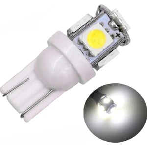 5 Adet T10 LED 12V Beyaz Park LED Plaka LED Tavan LED Ampül 5 Ledli