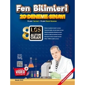 Palme Yayıncılık LGS Altın Oran Fen Bilimleri 20 Deneme Sınavı