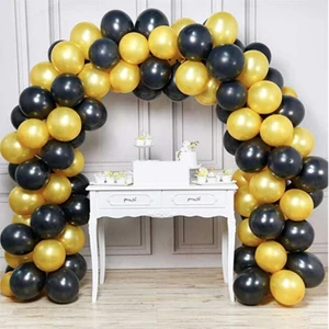 Parti Furyası Balon Zinciri -Siyah Gold Balon Zincir Set