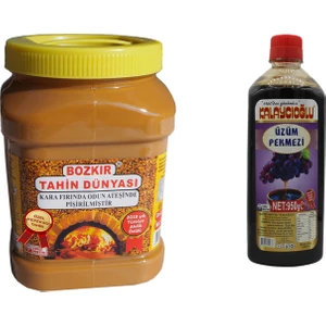 Bozkır Tahin Dünyası Kepeksiz Tahin 935 gr + Üzüm Pekmezi 950 gr